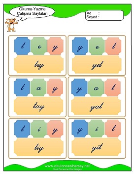 y sesi Hece Kartları